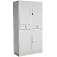 TECTAKE - Armoire métallique de classement avec 2 tiroirs 40 x 90 x 180 cm gris - vignette