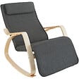 TECTAKE - Fauteuil à bascule Onda gris foncé - vignette