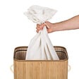 TECTAKE - Panier à linge bambou rectangulaire beige - vignette