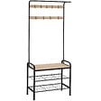 TECTAKE - Portemanteau Bois clair industriel, Chêne Sonoma - vignette