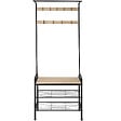 TECTAKE - Portemanteau Bois clair industriel, Chêne Sonoma - vignette