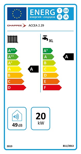 CHAPPEE - Chaudière Gaz Murale Condensation Accea Chappée 29 kW Seule (Sans Ventouse, Douilles et Dosseret) - large