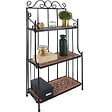 TECTAKE - Etagère pour plantes mosaïque 3 niveaux marron terracotta - vignette