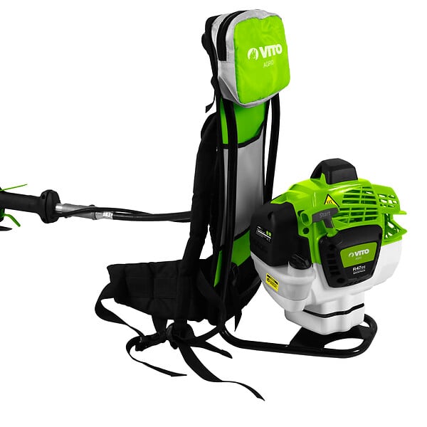 VITO - Débroussailleuse Thermique 47cm³ Coupe Ø25cm + Lame et fil nylon Réservoir 1L Autonomie 1h30 Port Sac à dos VITO Professionnel - large