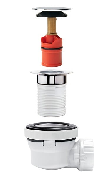 WIRQUIN - Nano 6.7 ensemble lavabo d32 quick clac h 100 mm corps blanc - large