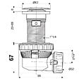 WIRQUIN - Nano 6.7 ensemble lavabo d32 quick clac h 100 mm corps blanc - vignette