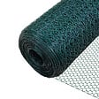 VOUNOT - Grillage a poule avec fils 25mm en PVC gaine vert 1x50M - vignette