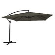 HAPPY GARDEN - Parasol déporté MOLOKAI carré 2,7x2,7m gris - vignette