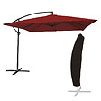 HAPPY GARDEN - Parasol déporté MOLOKAI carré 2,7x2,7m rouge + housse - vignette