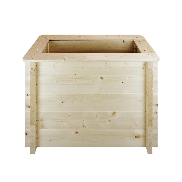 TIMBELA - Plate-bande surélevée en bois - 78x38xH57 cm - bois massif pin/épicéa 28 mm - Timbela M612 - large