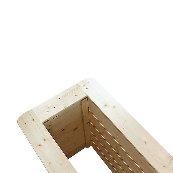 TIMBELA - Plate-bande surélevée en bois - 78x38xH57 cm - bois massif pin/épicéa 28 mm - Timbela M612 - large