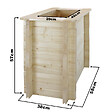 TIMBELA - Plate-bande surélevée en bois - 58x38xH57 cm - bois massif pin/épicéa 28 mm - Timbela M611 - vignette