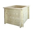 TIMBELA - Plate-bande surélevée en bois - 58x58xH46 cm - bois massif pin/épicéa 28 mm - Timbela M617 - vignette