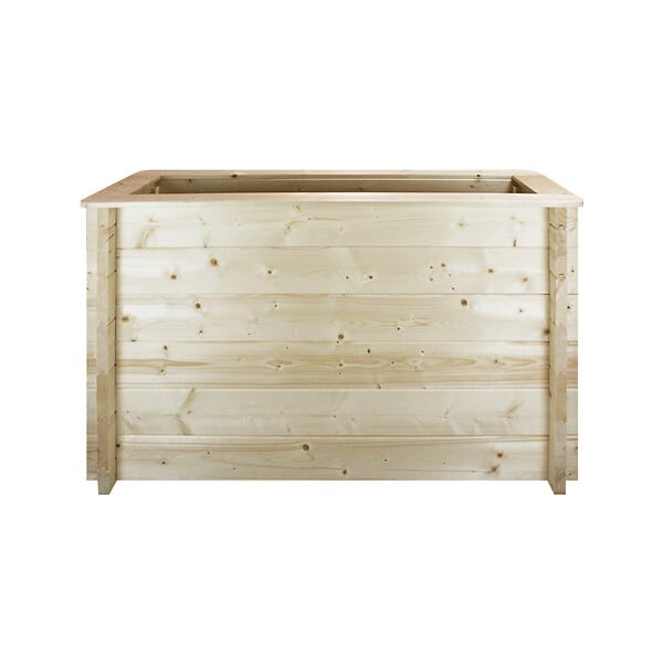 TIMBELA - Plate-bande surélevée en bois - 118x38xH69 cm - bois massif pin/épicéa 28 mm - Timbela M615 - large