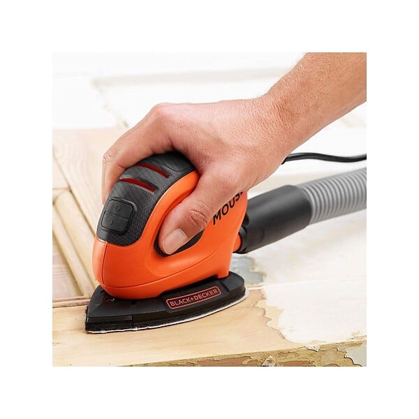 BLACK+DECKER - Ponceuse Mouse KIT 55W + 15 accessoires + Sac souple BLACK & DECKER BEW230BC - large