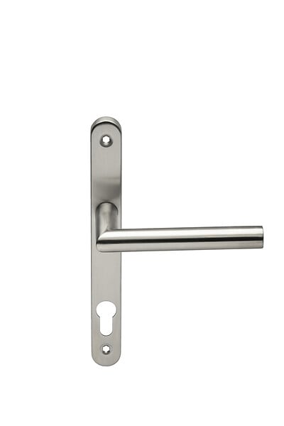 HERACLES - Ensemble 1394 entraxe 92mm sur plaque étroite clé I inox brossé - HERACLES - B-INOX-PE06 - large
