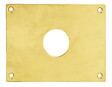 HERACLES - Plaque de propreté trou rond 34 laiton poli 50x50mm - HERACLES - 251352-TR34 - vignette
