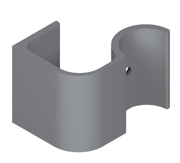 LA CROISEE DS - Support 60mm pour poigné DIVA I laqué gris aluminium RAL9006 - LA CROISEE DS - DS6874-007 - large