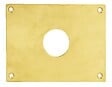 HERACLES - Plaque de propreté trou rond 22 laiton poli 50x50mm - HERACLES - 251352-TR22 - vignette