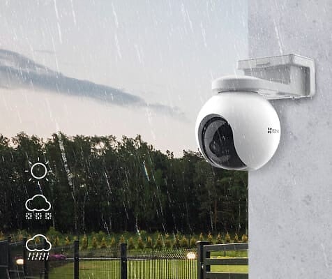 EZVIZ - Caméra de surveillance extérieure HB8 2K+ Blanc 10400 mAh - large