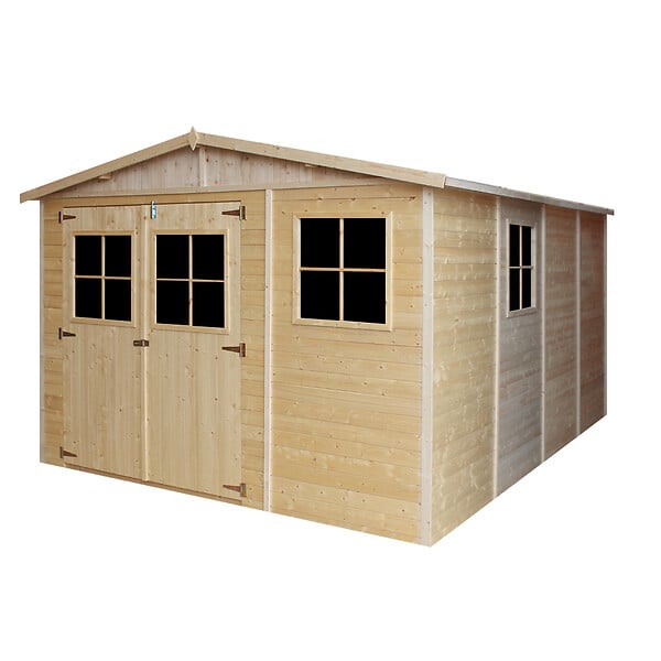 TIMBELA - Abri de Jardin en Bois - H226x324x416 cm / 12 m² - M336 - large