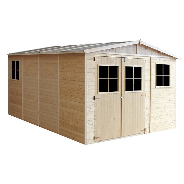 TIMBELA - Abri de Jardin en Bois - H226x324x416 cm / 12 m² - M336 - large