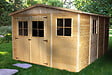 TIMBELA - Abri de Jardin en Bois - H226x324x416 cm / 12 m² - M336 - vignette