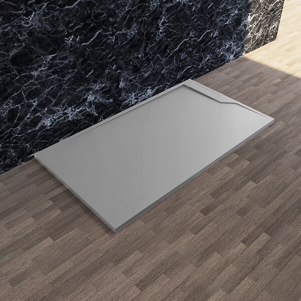 KINDFORD - Receveur de douche riva 90x90CM gris clair - large