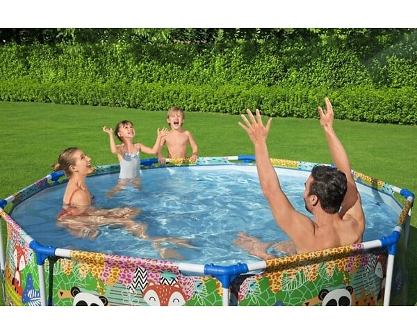 BESTWAY - Piscine tubulaire Steel Pro - Multicolore - Diam.274xH.66cm - large