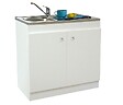 NEOVA - Meuble sous évier dépliable DECLIQ 80x60cm 2 portes avec charnières invisibles - NEOVA - S13N22080 - vignette