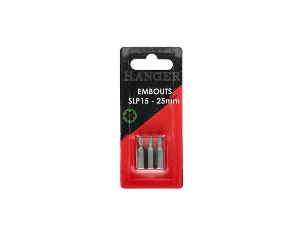 HANGER - Carte de 3 embouts étoile percée TTX15 longueur 25 mm - HANGER - 133042 - large