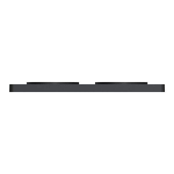 SCHNEIDER ELECTRIC - Plaque Odace Touch Bronze brossé liseré anthracite 2 postes - large