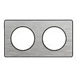 SCHNEIDER ELECTRIC - Plaque Odace Touch aluminium - 2 postes - liseré anthracite - vignette