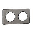 SCHNEIDER ELECTRIC - Plaque Odace Touch aluminium - 2 postes - liseré anthracite - vignette