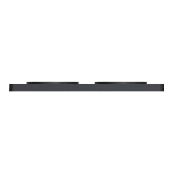 SCHNEIDER ELECTRIC - Plaque Odace Touch aluminium - 2 postes - liseré anthracite - large