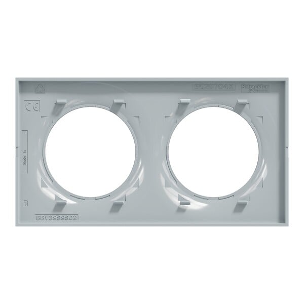 SCHNEIDER ELECTRIC - Plaque finition 2 postes - ABS - Odace Styl - Sable - 71 mm - large