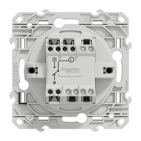 SCHNEIDER ELECTRIC - Interrupteur VMC 2 vit. - Odace - Anthracite - large