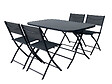 Salon de jardin - Acier - Gris anthracite - 4 personnes - vignette