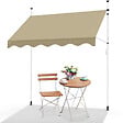 VOUNOT - Auvent retractable manuel sans percage 200cm beige - vignette