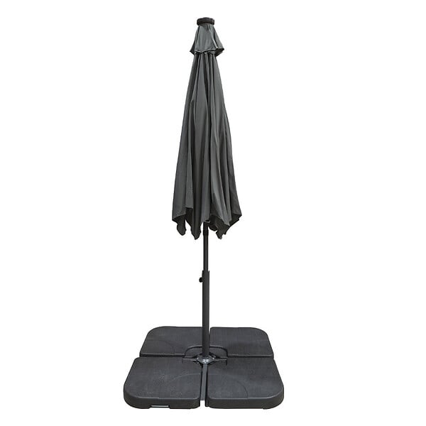 M.CEZARE - Parasol droit lumineux - 2,95m  - anthracite - large