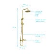 AURLANE - Colonne de douche Mécanique finition Or Doré Brossé - 133x26x52 cm - MOLLY GOLD - vignette