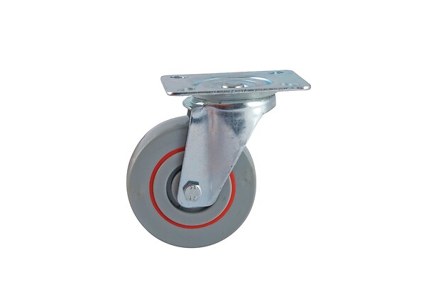 AVL - ROULETTE SATURNE GRISE 125MM PIVOTANTE A FREIN - large