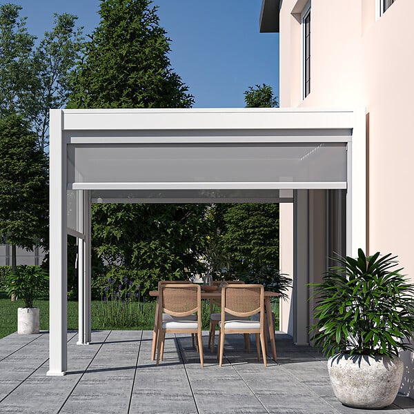OMBREA - Pergola bioclimatique - Blanc - 3x3m - large