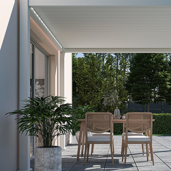 OMBREA - Pergola bioclimatique - Blanc - 3x3m - large