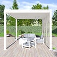 OMBREA - Pergola bioclimatique autoportante - Blanc - 3x4m - vignette