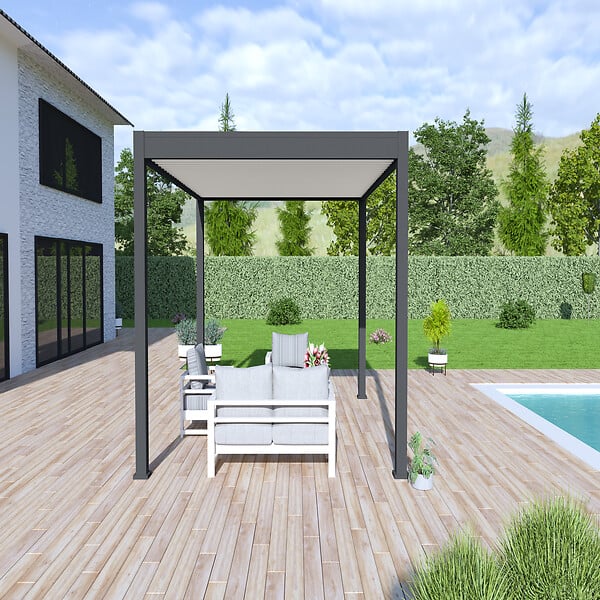 OMBREA - Pergola bioclimatique autoportante 3x4m - large
