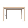 OMBREA - Pergola bioclimatique autoportante 3x4m bois et blanc - vignette