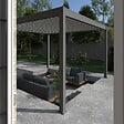 OMBREA - Pergola bioclimatique autoportante - Anthracite - 4x4m - vignette