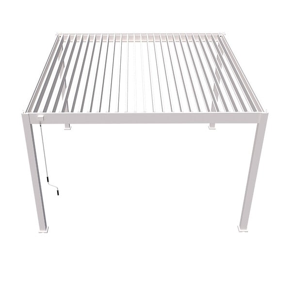 OMBREA - Pergola bioclimatique autoportante 4x4m - Blanc - large