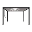OMBREA - Pergola bioclimatique autoportante - Anthracite/blanc - 4x4m - vignette